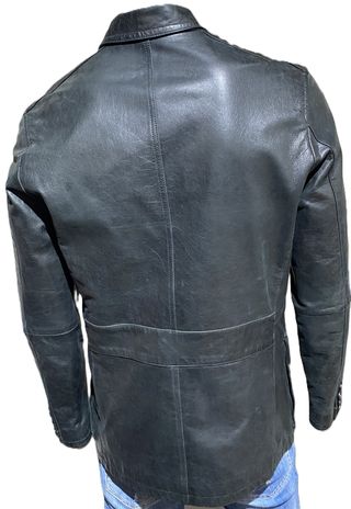 Chaqueta de piel Sixty color negro