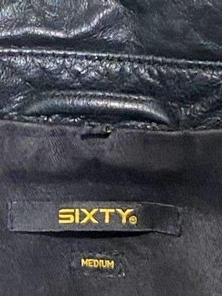 Chaqueta de piel Sixty color negro