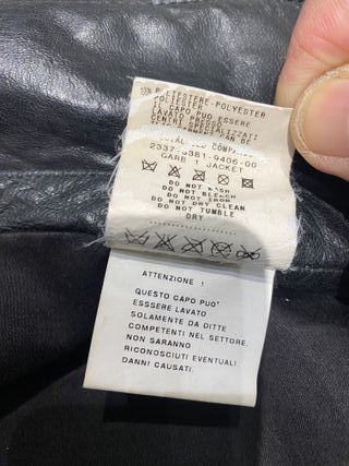 Chaqueta de piel Sixty color negro