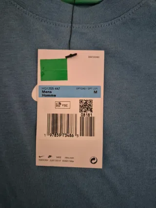 Camiseta nike hombre talla m nueva sin estrenar