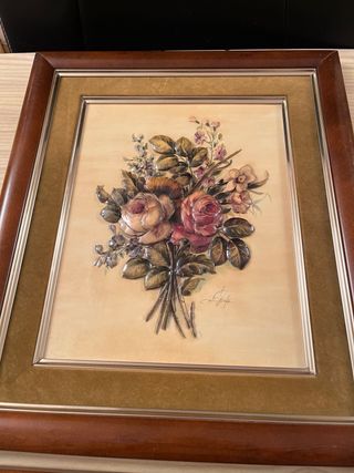 Lote de 2 cuadros artesanales en tres dimensiones