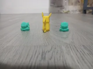 Figuras Pokémon 3D (Pikachu y Bulbasaur)