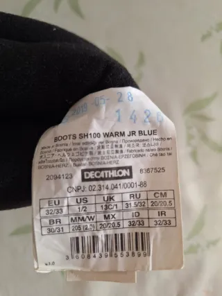 Botas de nieve talla 32/33