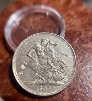 Moneda 1889 Reina Victoria D.G. Britt. Reg. F.D.