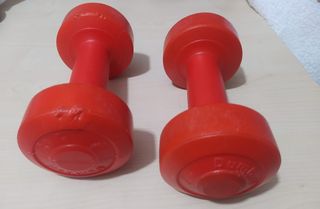 Pesas / Mancuernas rojas 1 kilo