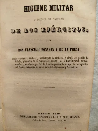 Higiene militar. Baños. Cirugía.