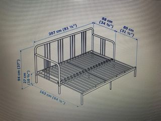 Diván, negro, cama individual o doble