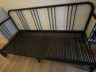 Diván, negro, cama individual o doble