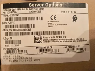 Fuente de alimentación de 450w Lenovo Thinkserver