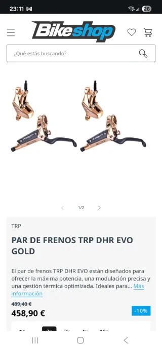 Set Frenos Trp DH-R EVO Dorados