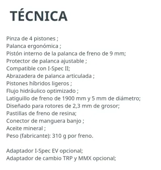 Set Frenos Trp DH-R EVO Dorados