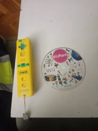 Mando wii amarillo + juego wii party