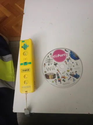 Mando wii amarillo + juego wii party