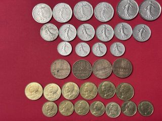 Lote 33 monedas Francos Franceses