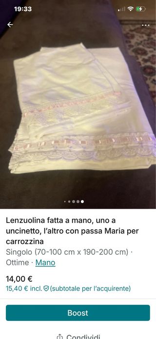 Lenzuoli carrozzina per bambini tutte e due 15 €