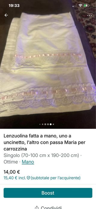 Lenzuoli carrozzina per bambini tutte e due 15 €