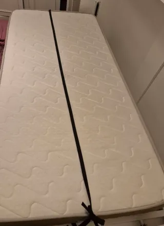 Cama abatible horizontal blanca