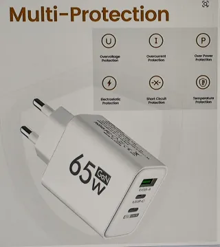 Caricabatterie rapido 65 W