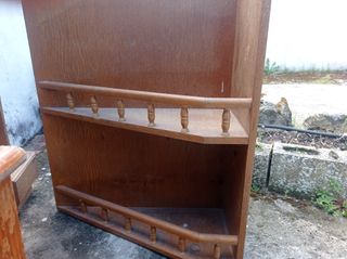 ESPECIERO DE MADERA ANTIGUO