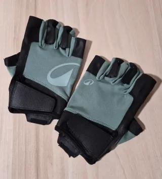 Guantes Gimnasio Sin Dedos Negro/Verde