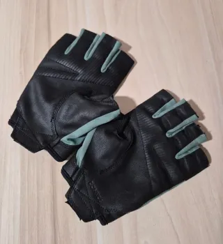 Guantes Gimnasio Sin Dedos Negro/Verde