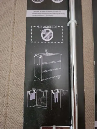 2 Toalleros de Mueble Cromados 38cm