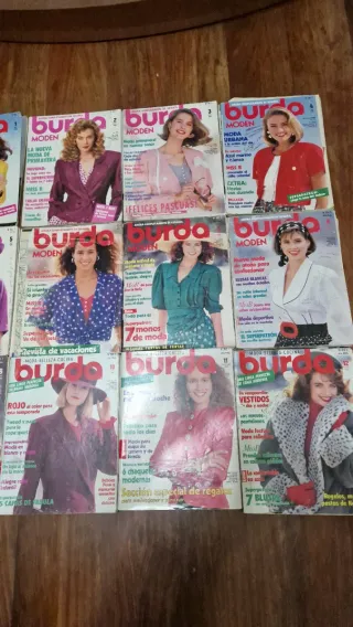 Revistas Burda 12 números AÑO 1989