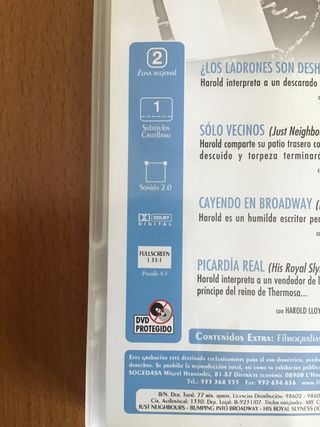 DVD Harold Lloyd - 4 Cortos | Cine Mudo