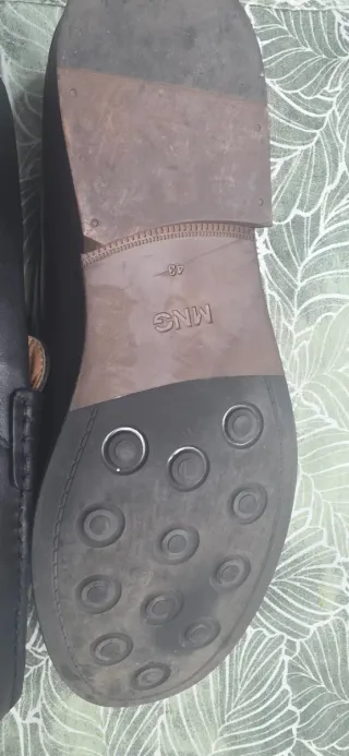 Mocasines negros Mango Talla 43