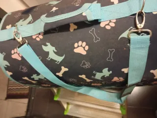 Transportín Perro/Gato Negro y Azul