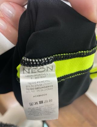 Camiseta S NEON Padel Negra/Amarillo