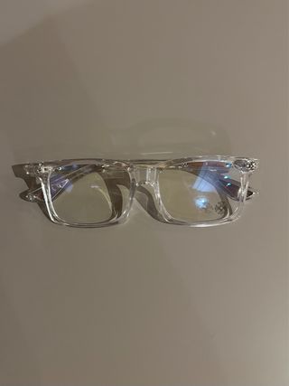 Occhiali trasparenti argento