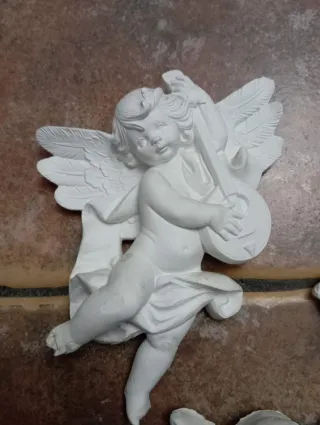 Lote Angeles de yeso escayola pack de 3