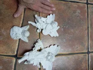 Lote Angeles de yeso escayola pack de 3