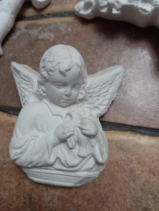 Lote Angeles de yeso escayola pack de 3