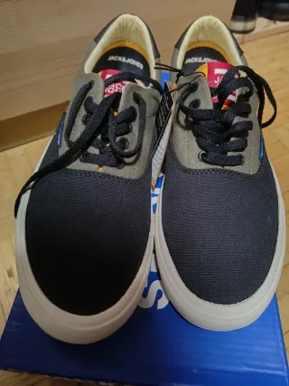 Zapatillas Jack & Jones Hombre Gris/Amarillo/Azul