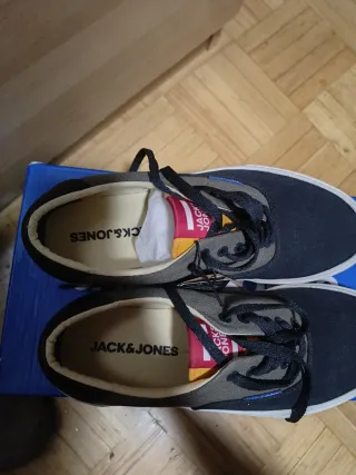 Zapatillas Jack & Jones Hombre Gris/Amarillo/Azul