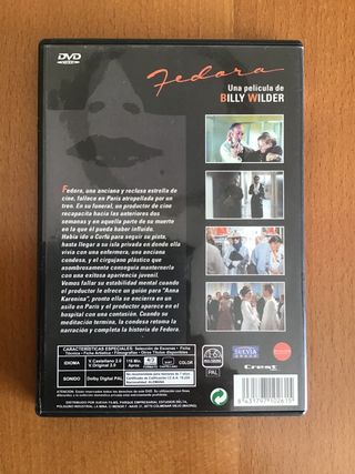 DVD Fedora - Billy Wilder - Audio Español e Inglés