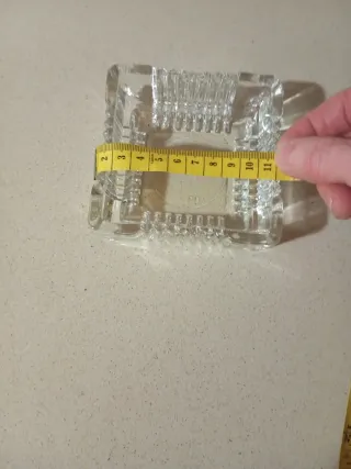 Cenicero de cristal cuadrado