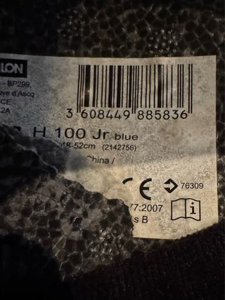 Casco de esquí infantil azul