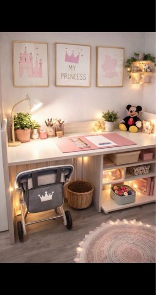 Conjunto Cama Infantil + Mesita Noche + escritorio