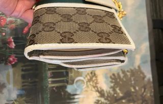 VINTAGE GUCCI WALLET - GG Canvas with Web Stripe