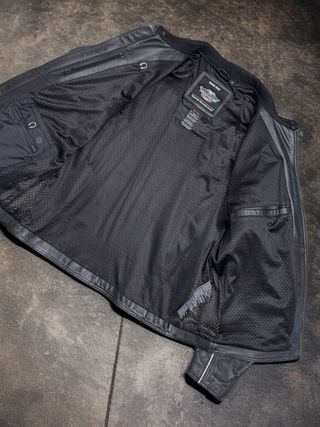 Cazadora Cuero Moto Biker Harley Davidson Talla XL