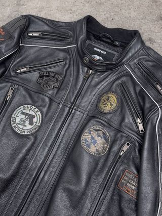 Cazadora Cuero Moto Biker Harley Davidson Talla XL