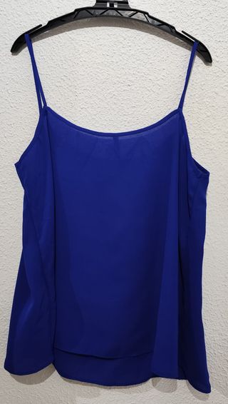 Top azul tirantes Stradivarius Talla L