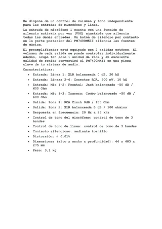 Preamplificador LD Systems PM 7400 II Preamp Mixer
