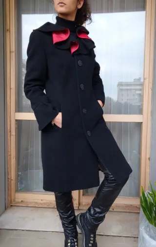 Cappotto donna con ruches