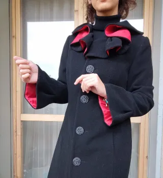 Cappotto donna con ruches