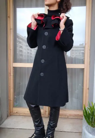 Cappotto donna con ruches