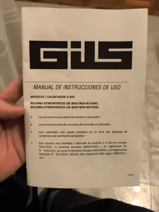 Calentador Gils Bolonia 10L Butano/Propano